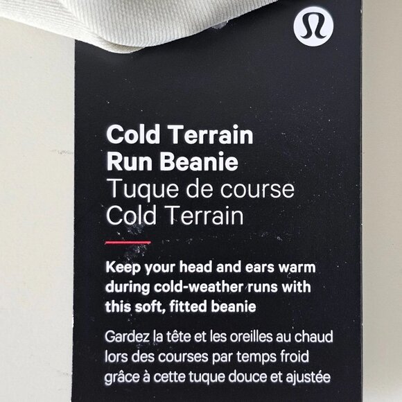 NWT LULULEMON RWLI Beige Tech Fleece Cold Terrain Run Beanie Hat Men's OS - Picture 6 of 7